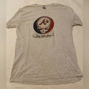 Atlanta Braves Grateful Dead Chop your Face tee shirt size large